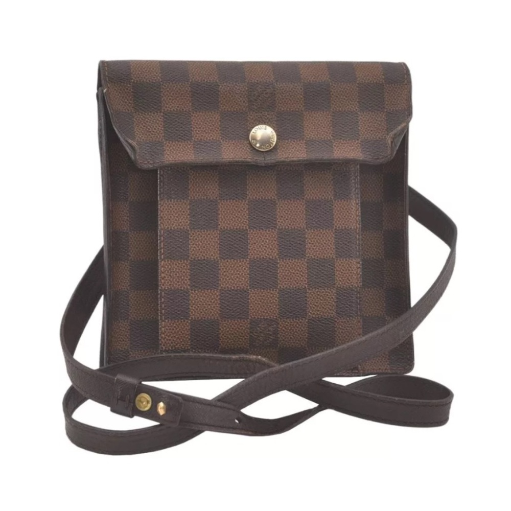 Authentic Louis Vuitton Damier Pimlico Shoulder Cross Body Bag blue case